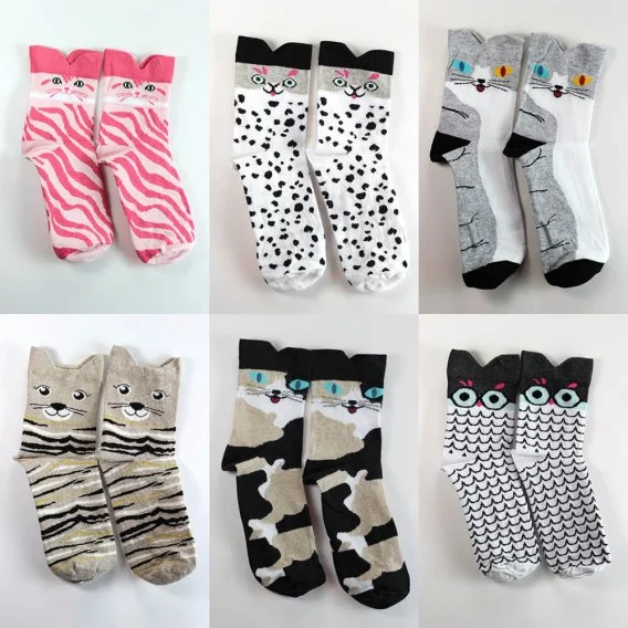 Colorful Cat Socks