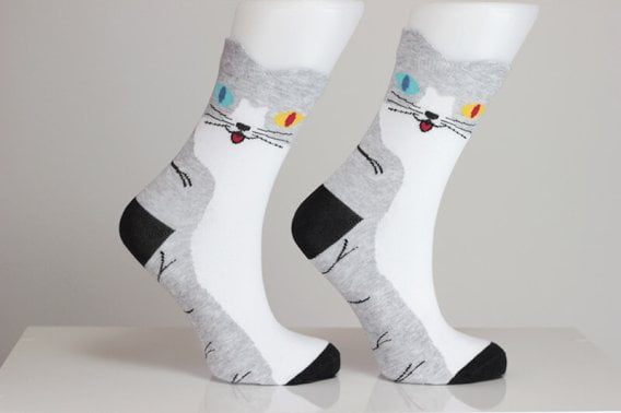 Colorful Cat Socks