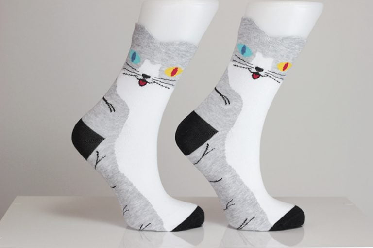 Colorful Kitty Cat Socks Sweet Happy Funny Socks Free Shipping