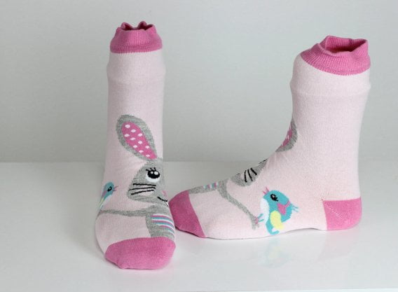 Rabbit Pink Socks