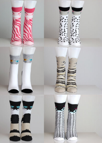 Colorful Cat Socks