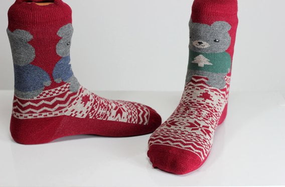 Teddy Bear Casual Dress Sock Adorable Funny Socks | Free Shipping