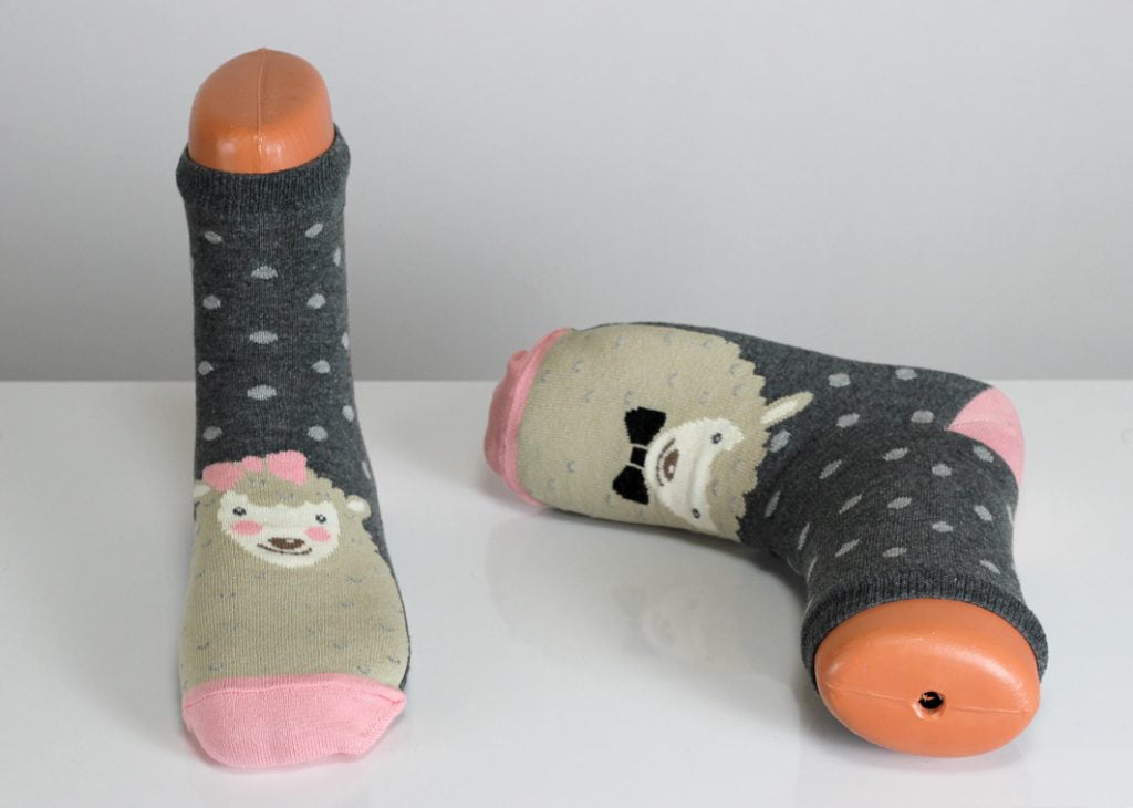 Women's Sheep Socks Doted Gray Happy Love Socks - Hippirhino Purses ...