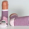 Striped Happy Funny Fox Socks
