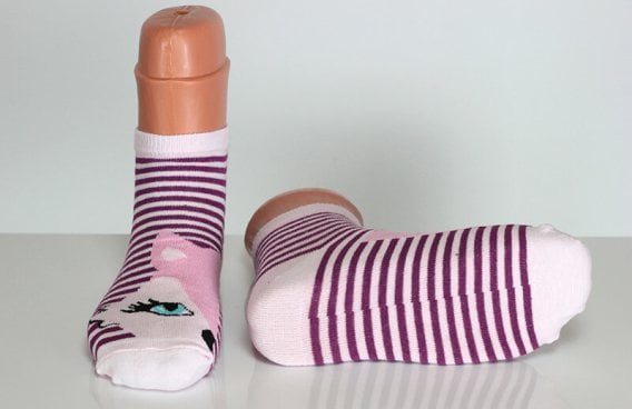 Striped Happy Funny Fox Socks