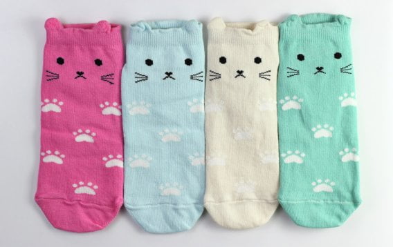 Kitty happy funny socks