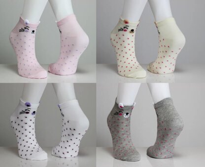 3D Ear Cat Kitty Socks