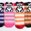 Striped Panda Bear Socks