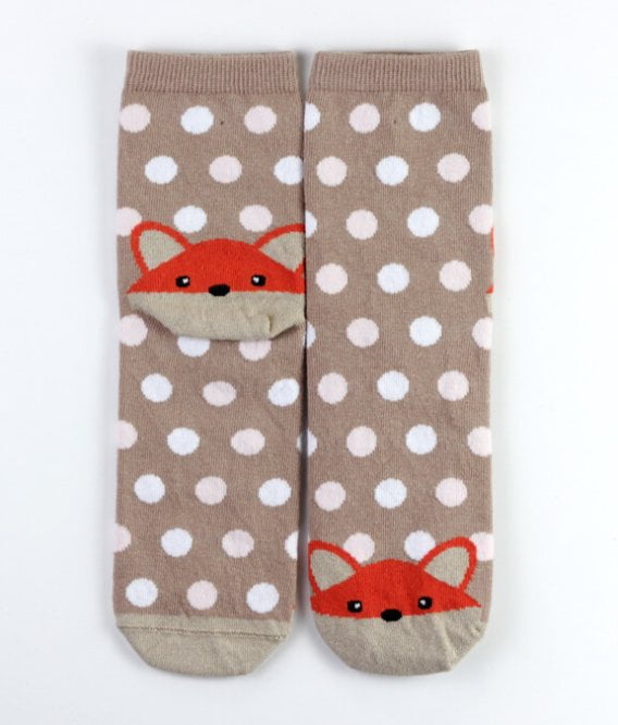 Fox Socks Crazy Fun Ankle Autumn Animal Socks - The Art of Handcrafted ...