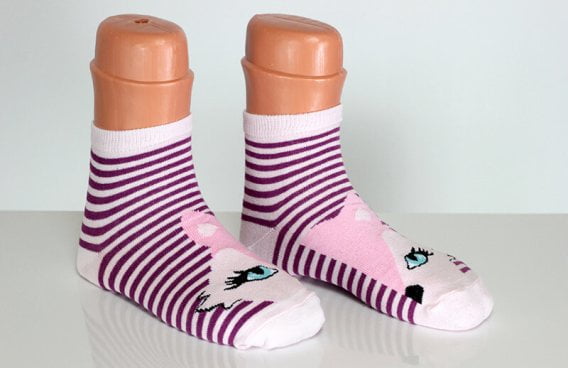 Striped Happy Funny Fox Socks