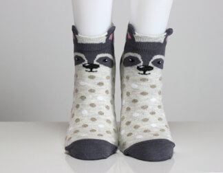 3D Ear Raccoon Socks