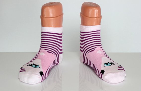 Striped Happy Funny Fox Socks