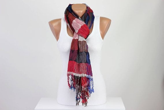 Crinkle Crumpled Crushed Scarf