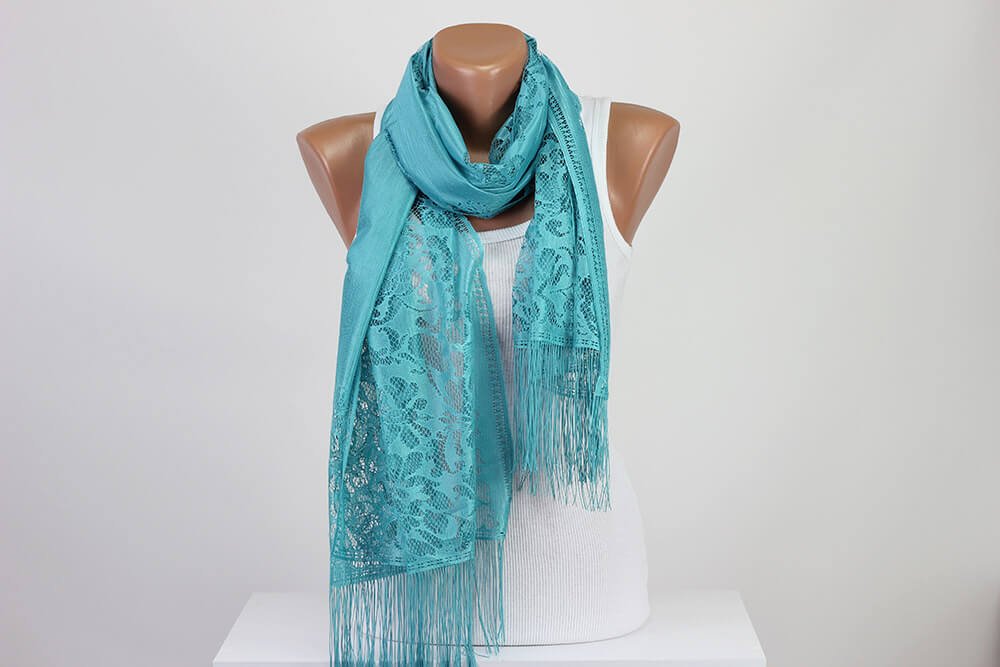 Perforated Solid Color Scarf Silky Fringe Tassel Scarves | Free Shipping