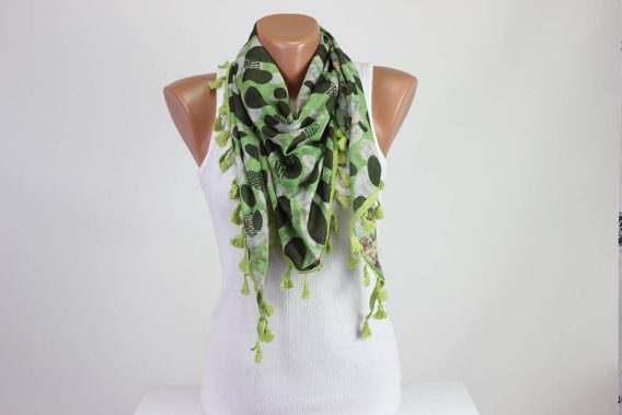 Green Triangle Scarf