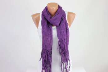 Lilac Perforated Scarf