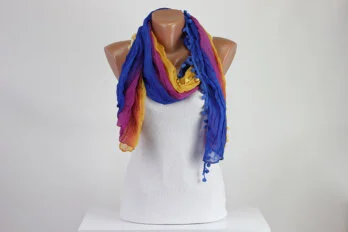 Colorful Pompom Scarf Colorful Pompom Scarf