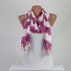 Pink White Striped Scarf