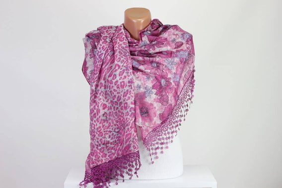 Pink Double Face Scarf
