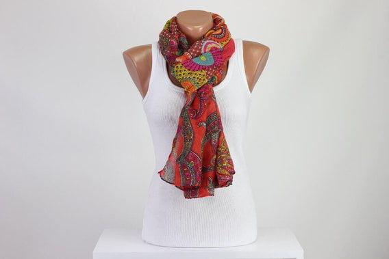 Orange Fashion Scarf | Worldwide Free Shipping shawl scarves