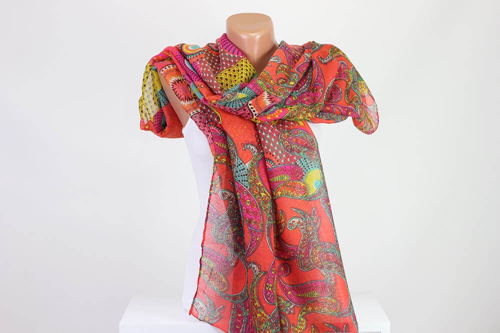 Orange Fashion Scarf | Worldwide Free Shipping shawl scarves