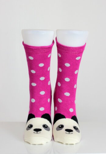 Pink Panda Bear Socks