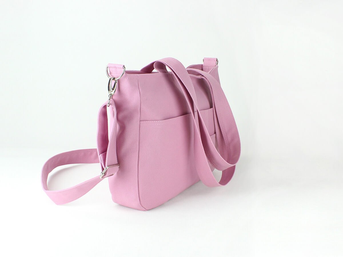 Candy pink crossbody purse vintage canvas diaper everyday casual bag