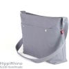 Grey Cotton Messenger Bag