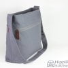 Grey Cotton Messenger Bag