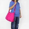 Pink Pleated Crossbody Bag