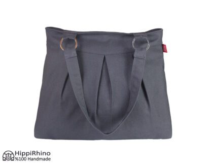 Dark Grey Canvas Shoulder Bag