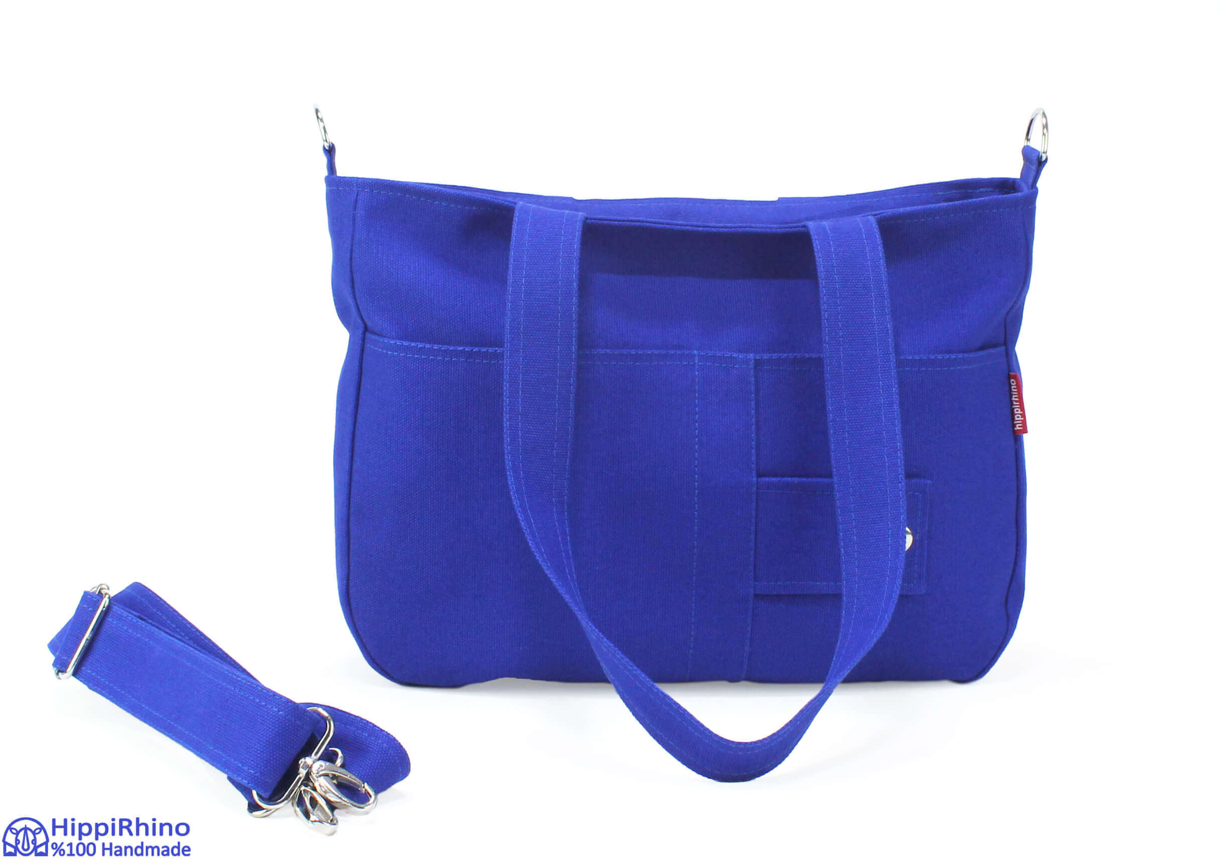 1pc Blue Everyday Use Handbag With Pendant, Letter Print Shoulder