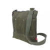 Waxed Tote Bag Crossbody Messenger Webbing Cotton Strap Dark Military Green