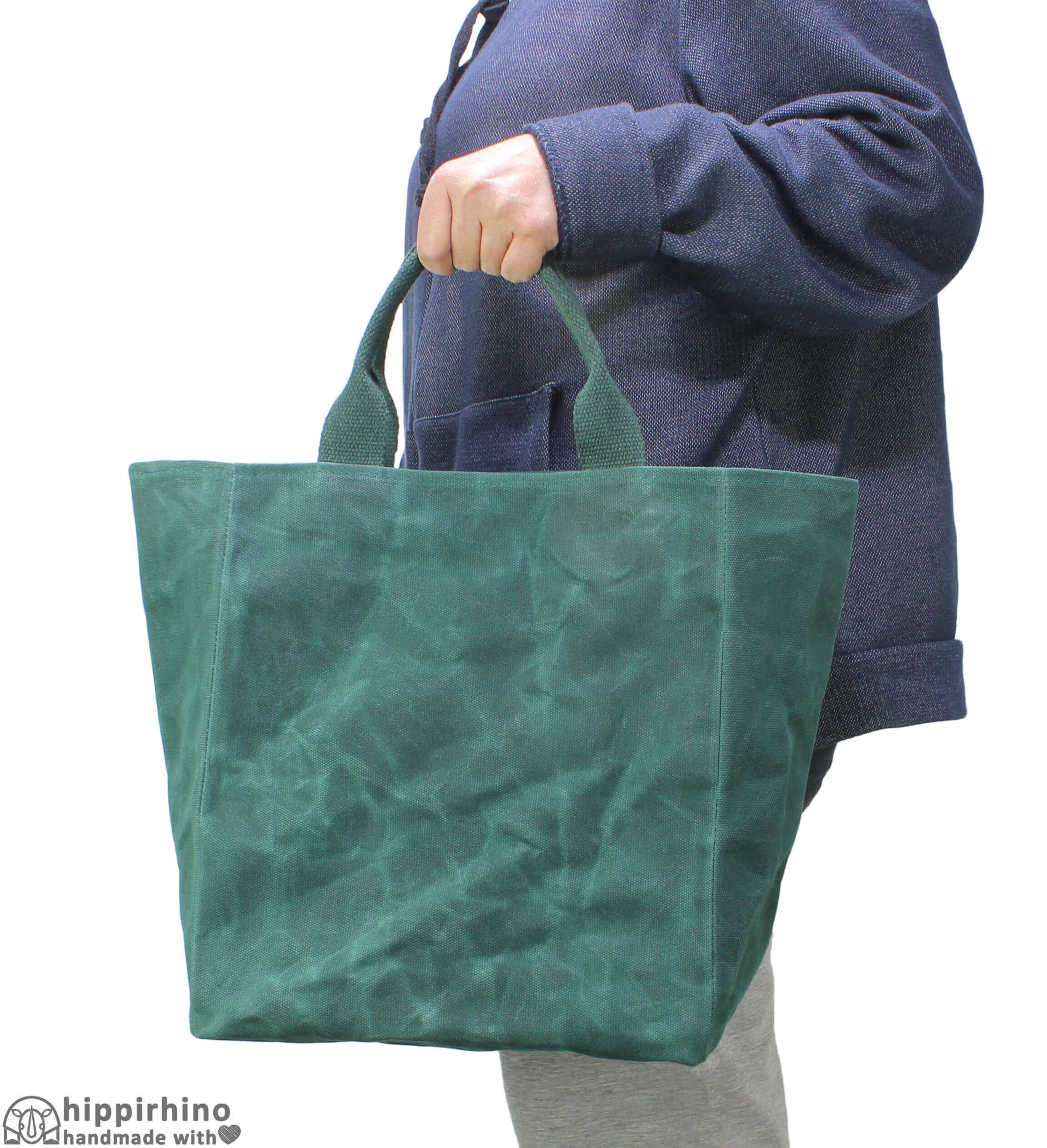 Black Waxed Canvas Tote Bag Large Grocery Market Bag Rugged Work Bag Short  Handles Eco Friendly Reusable Bag Farmers Picnic Garden Foldable -  Hippirhino Purses Totes Custom Personalized Handmade Bags