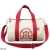 Personalized Stenciled Raw Cotton Duffle Bag