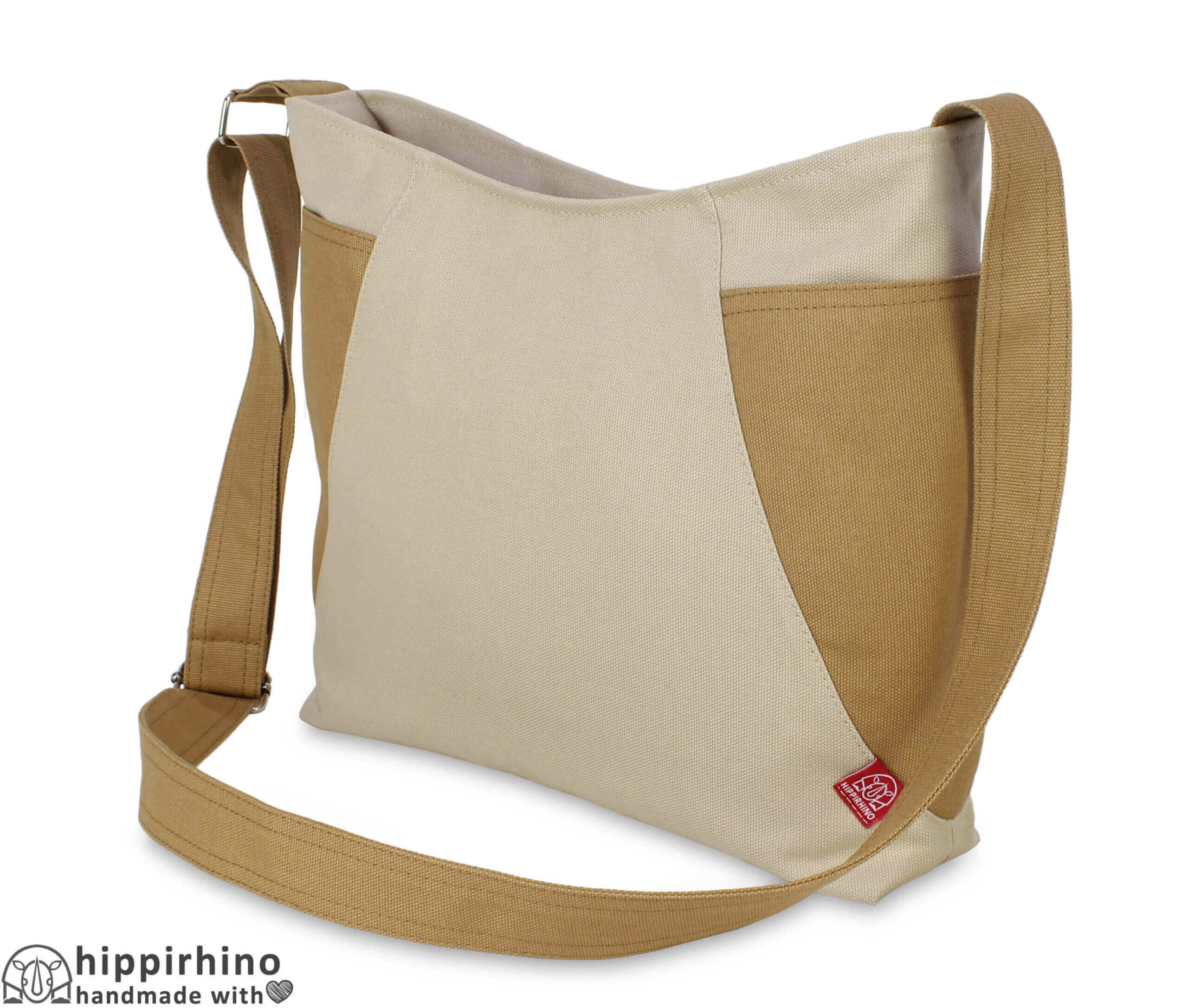 Canvas Messenger Bag Large Hobo Crossbody Bag With Multiple