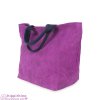 Purple Waxed Large Canvas Reusable Grocery Bag