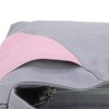Light Grey Canvas Hobo bag Candy Pink Side Pockets
