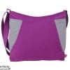 Purple Light Gray Washable Two Color Canvas Hobo Bag