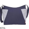 Blue Gray Cotton Canvas Hobo Bag Large Medium Size Weekender Purse Everyday Pocket Bag