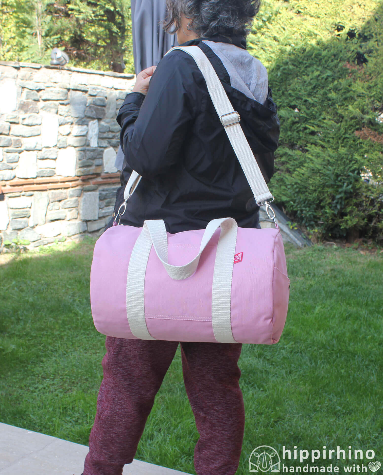LLG's COMPASS LOGO. 2 Colors. All-Over Print Duffle Bag w. Pink full logo —  Ladies' Life Guide