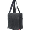 Black Large Waxed Grocery Tote Bag Shopping Market Supermarket Bag