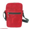 Red Green Small Unisex Waxed Canvas Bag Colorful Tote Crossbody Zipper Purse Chic