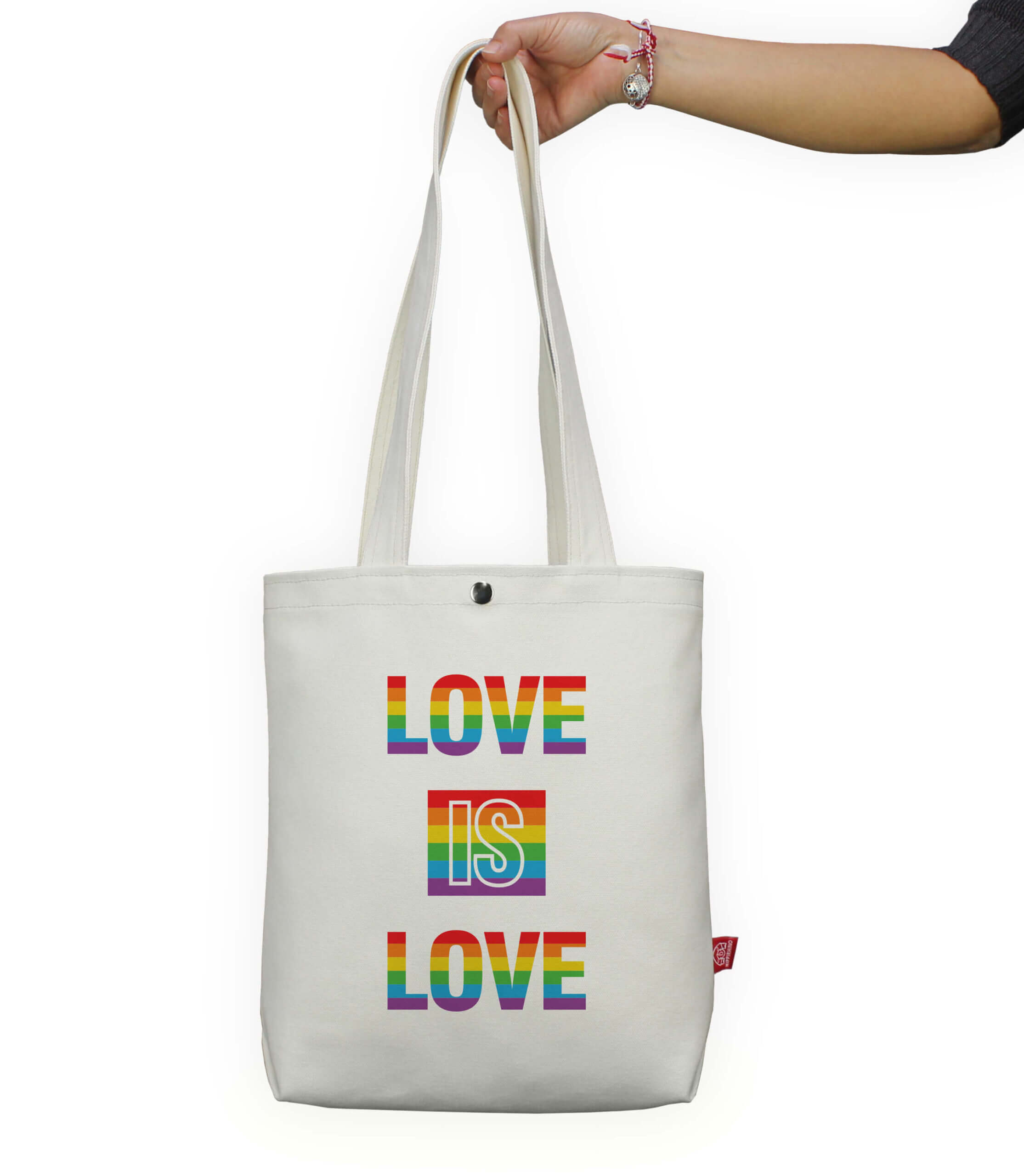 Rainbow Heart Love is Love Pride Embroidered Cotton Canvas Market Bag. –  Kellytwins