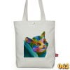 Cute Cat Tote Bag for Lover Cotton Shopper Grocery Eco-Friendly Book Gift Pet