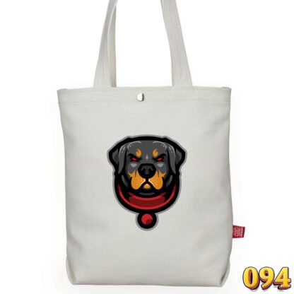 Cute Dog Tote Bag Lover Cotton Shopping Puppy Paw Shoulder Eco-Friendly Gift Pet