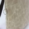 Beige Waxed Foldover Tote Bag Small Folded Crossbody Shoulder Canvas