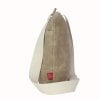 Beige Waxed Canvas Tote Bag Top Zipper Closure Weekender Cotton Webbing Strap Casual Medium