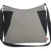 Grey Canvas Hobo Bag with Black Side Pockets Casual shoulder tote canvas carryall with side compartments everyday utility sac gris avec poches latérales bolsa gris con bolsillos laterales Umhängetasche grau mit Seitentaschen borsa grigia con tasche laterali draagtas grijs katoen 帆布バッグ サイドポケット付き グレーショルダー कपड़े का बैग कंधे का बैग حقيبة يد قماشية bolsa cinza com bolsos laterais 그레이 호보백