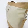 Shoulder Crossbody Two Tone Messenger Tote Cotton Canvas Zipper Closure Eco Bag
